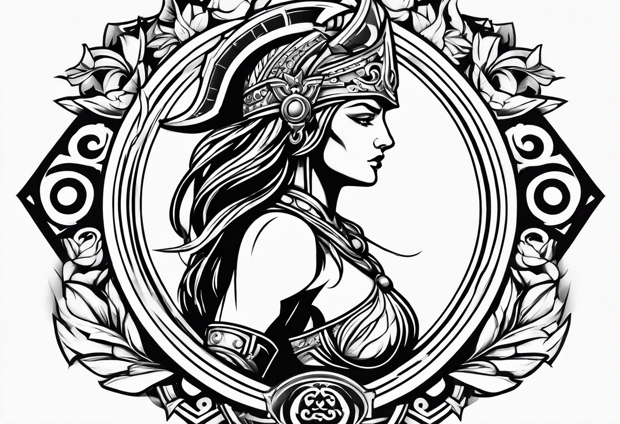 Athena warrior tattoo idea