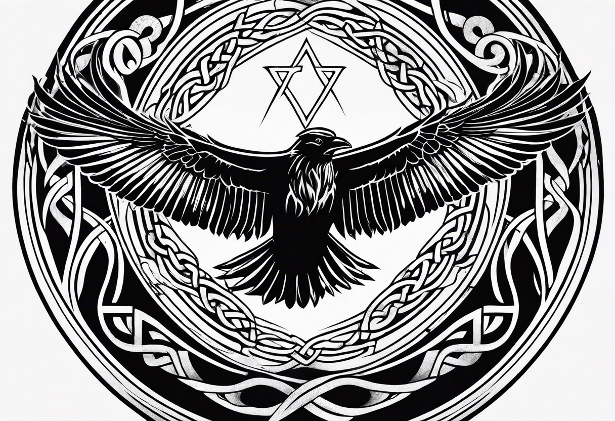 celtic raven tattoo idea