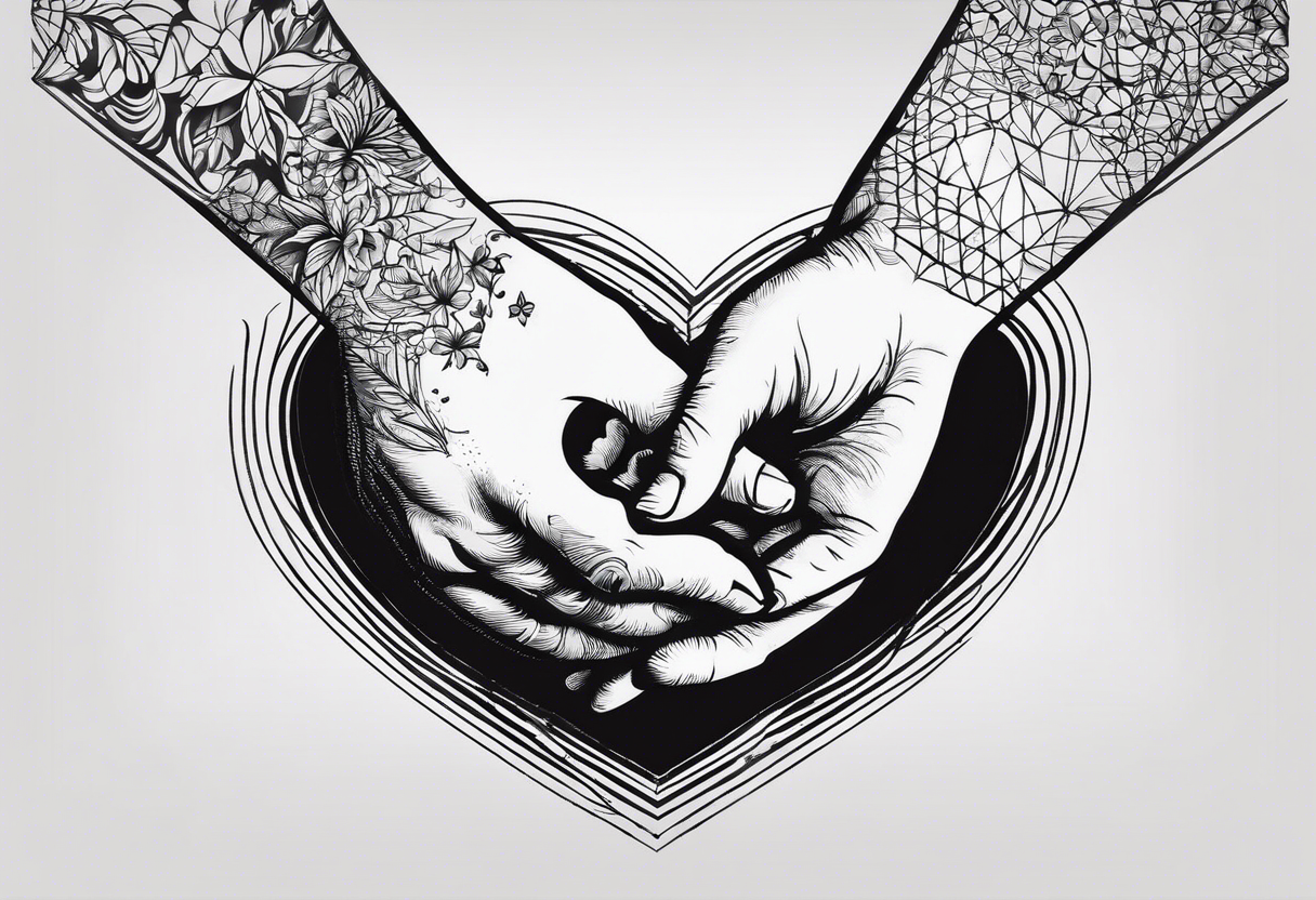 Love Tattoos:

	1.	Connected Silhouettes: Design silhouettes of two people standing, their hands barely touching, forming a heart in the space between them. Use thin black lines for a subtle effect. tattoo idea