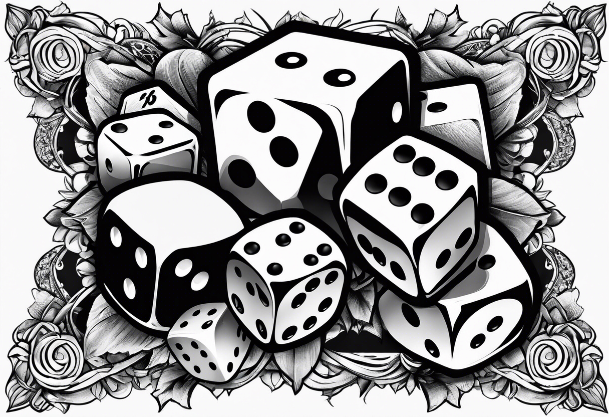 Gambling dice tattoo idea