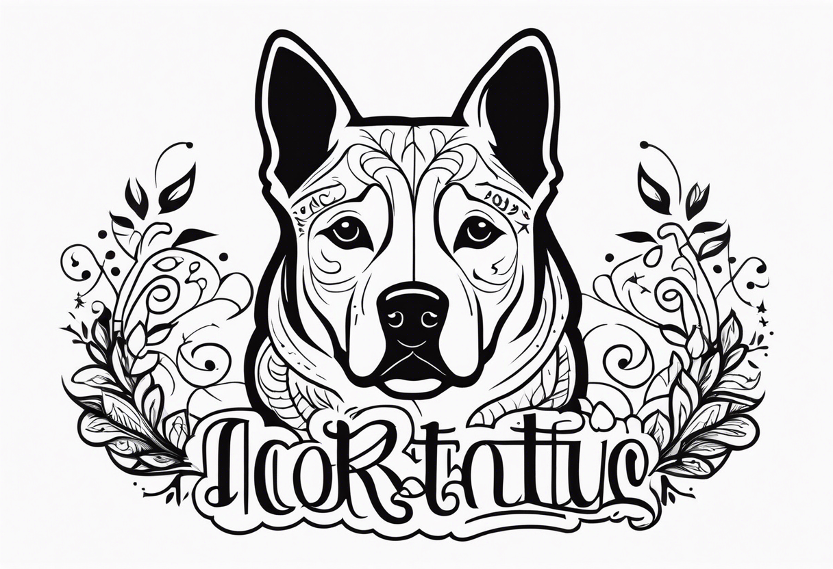 a beautiful dog tattoo idea