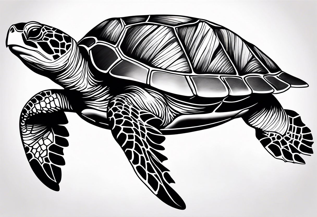 Sea turtle tattoo idea