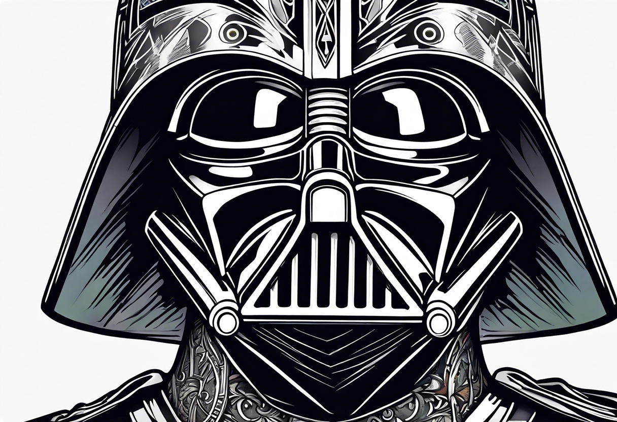 Darth Vader with broken helmet tattoo idea