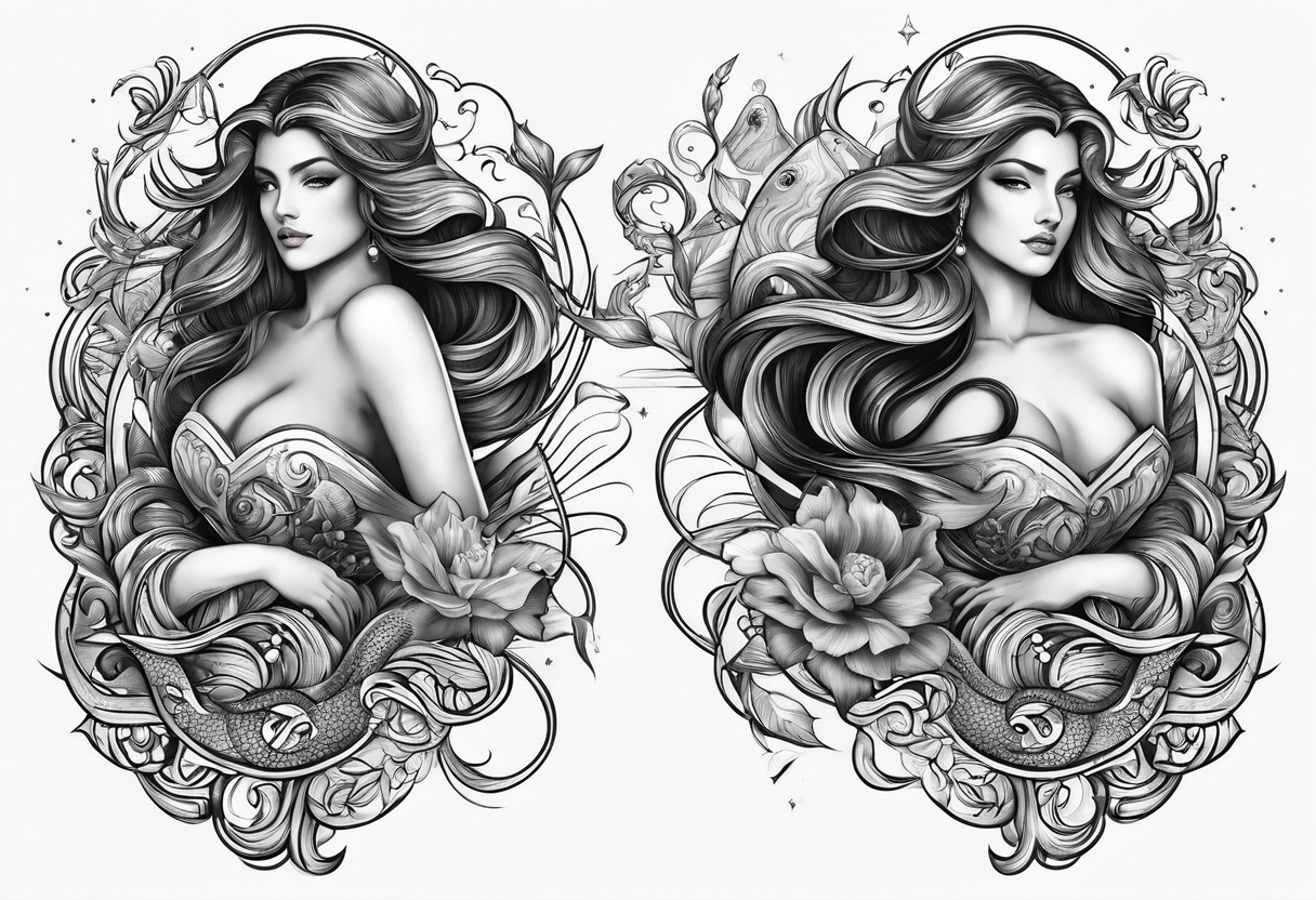 Twins, Pisces, aquarius, Capricorn tattoo idea