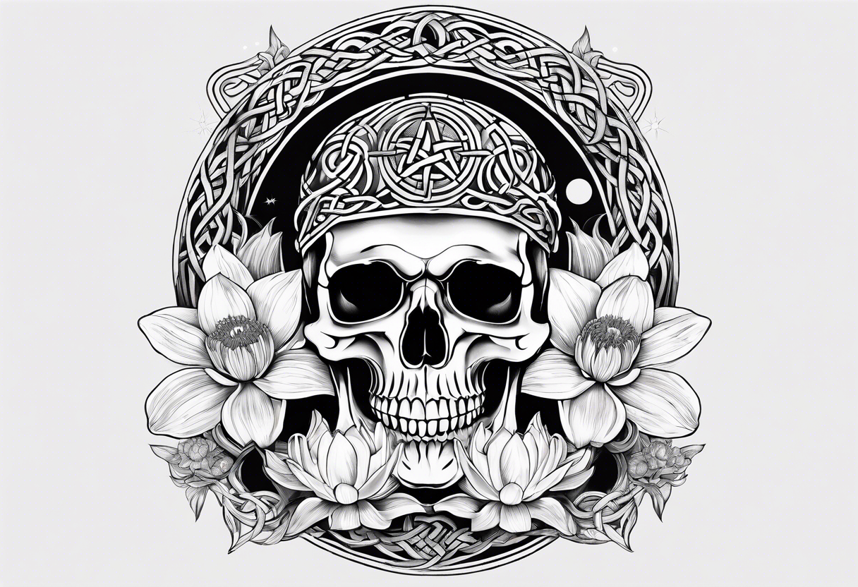 Fantastic #crystal #space skull tattoo by Chauncey...