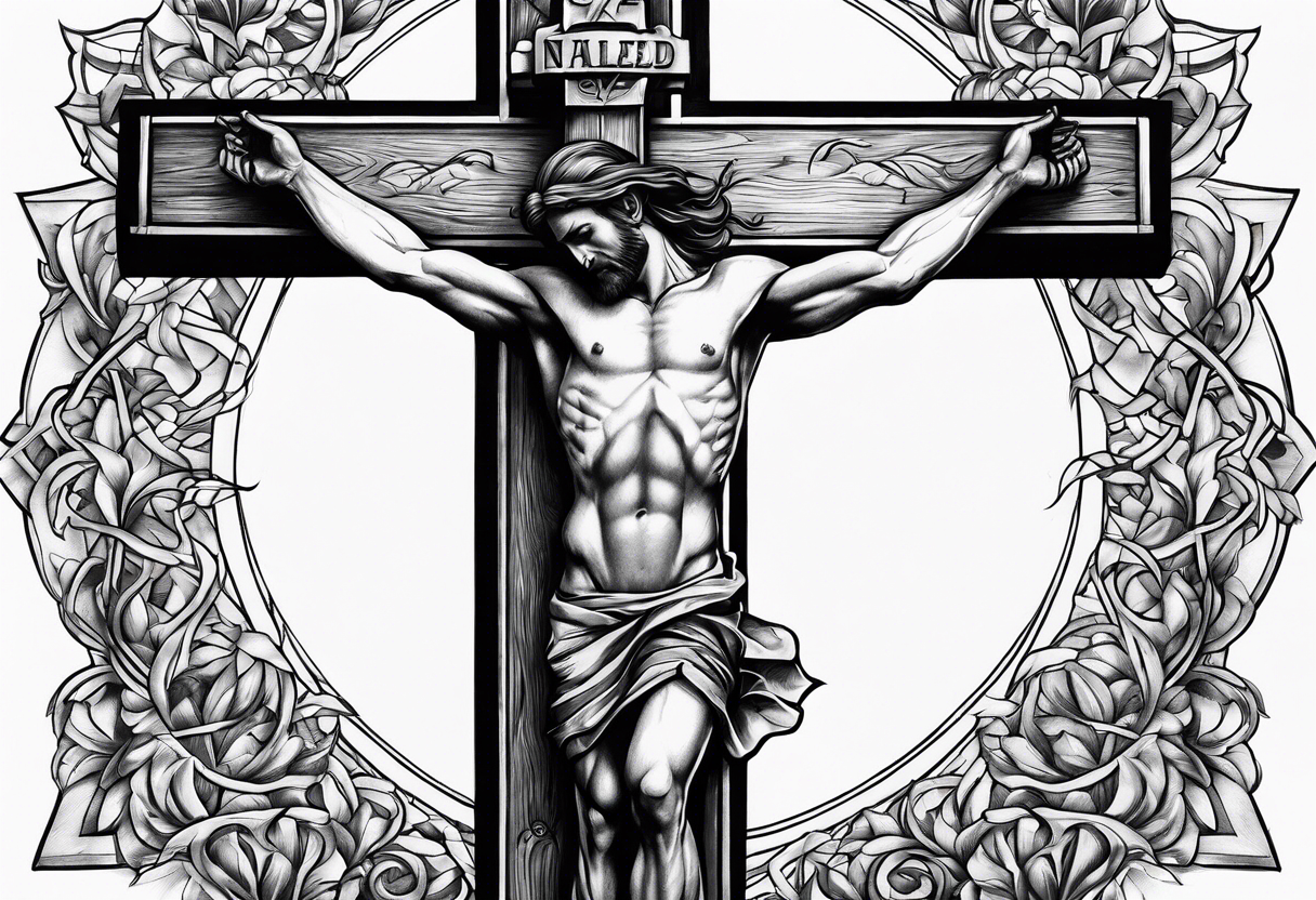 Nailed to cross tattoo idea