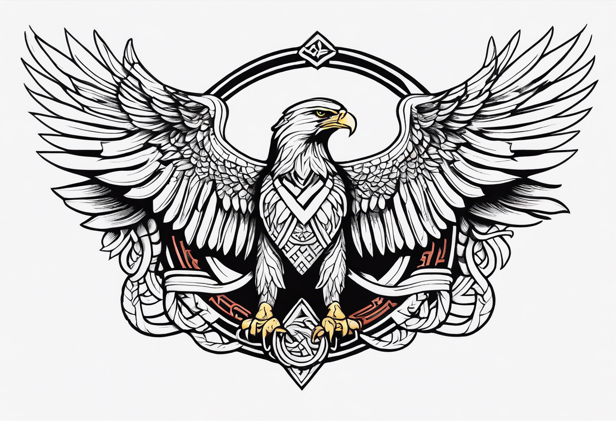 Slavic eagle carrying a snake tattoo idea