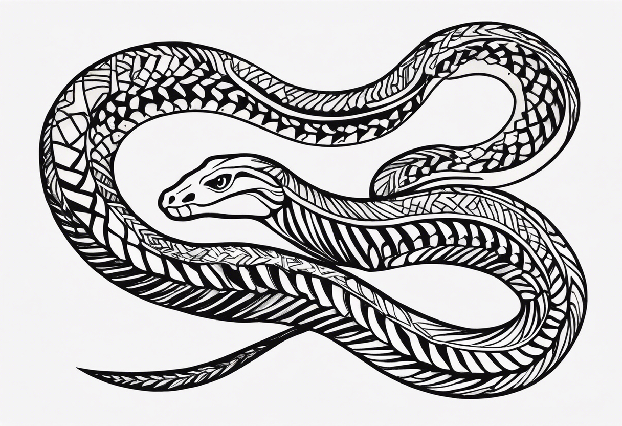 snake bones tattoo idea