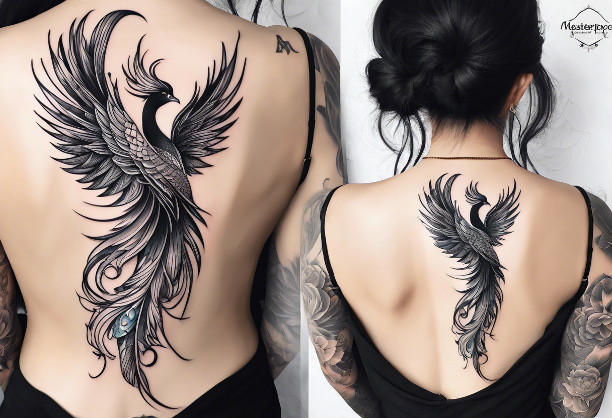 graceful asian style phoenix with extra long tail feathers and a long neck and large feathers
arm tattoo tattoo idea