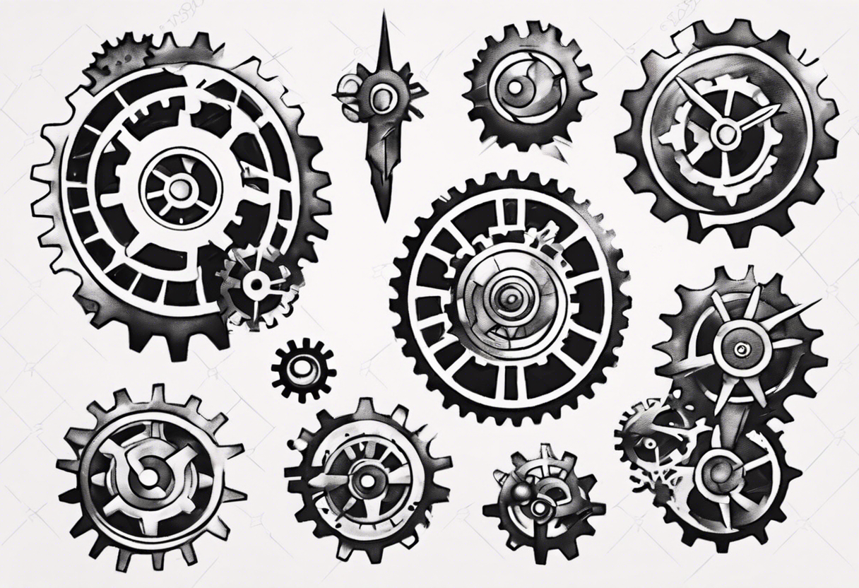 Gears+Cogs Tattoo Design by Spinmenson on DeviantArt