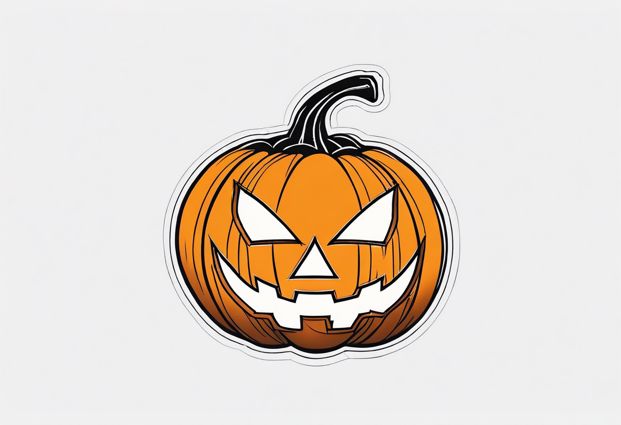 pumpkin halloween tattoo idea