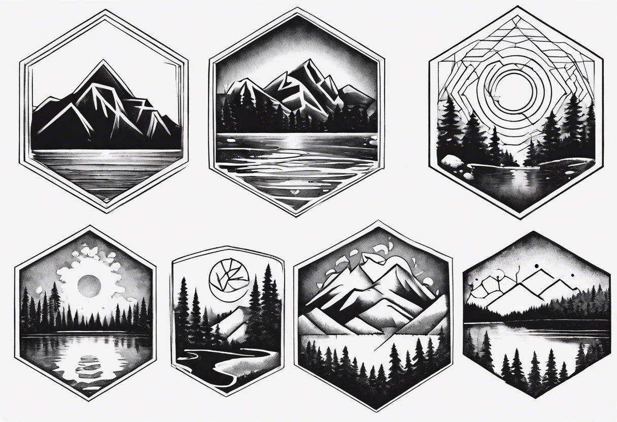 50 Geometric Mountain Tattoo Designs for Men [2024 Guide]