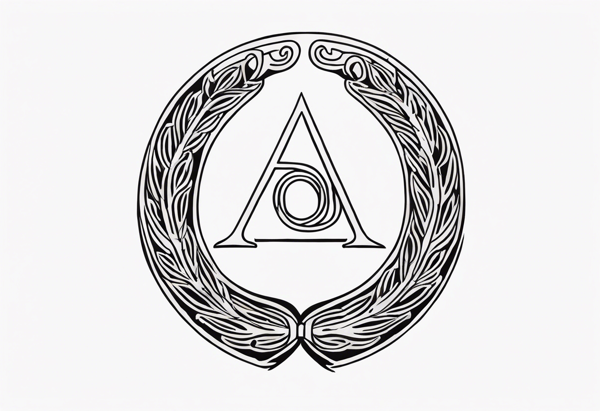 Ancient greek omega symbol tattoo idea