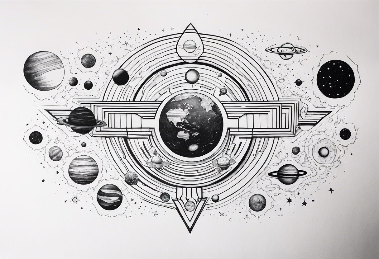 solar system, galaxy, superman tattoo idea