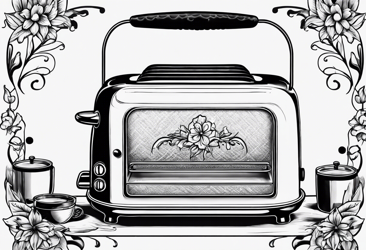 a toaster holding a smith and Weston tattoo idea