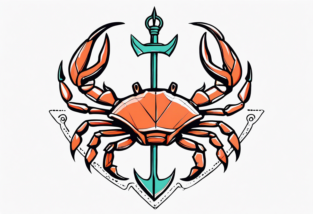 Crab Anchor Arrow tattoo idea