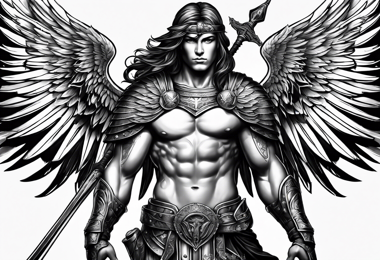 archangel warrior tattoo idea