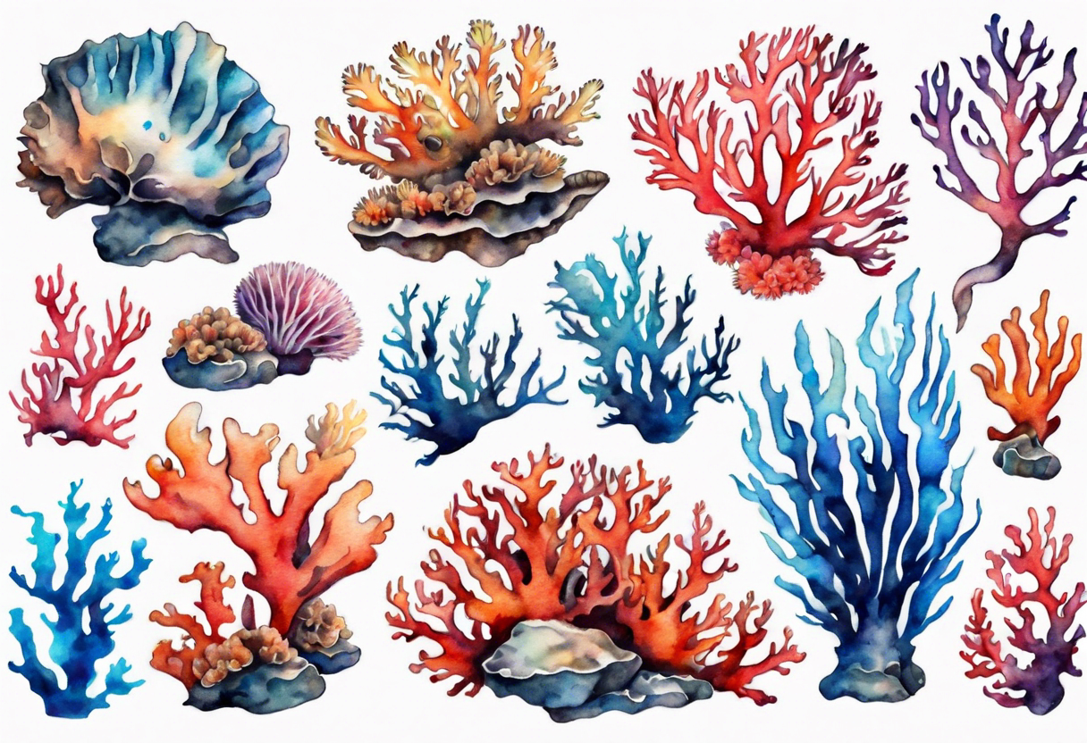 Corals underwater tattoo idea