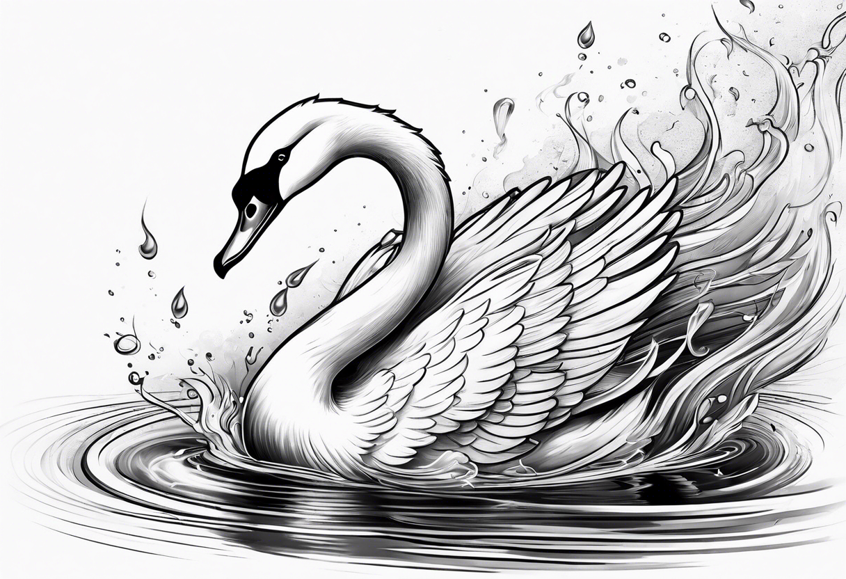 woman swan diving off of a cigarette tattoo idea