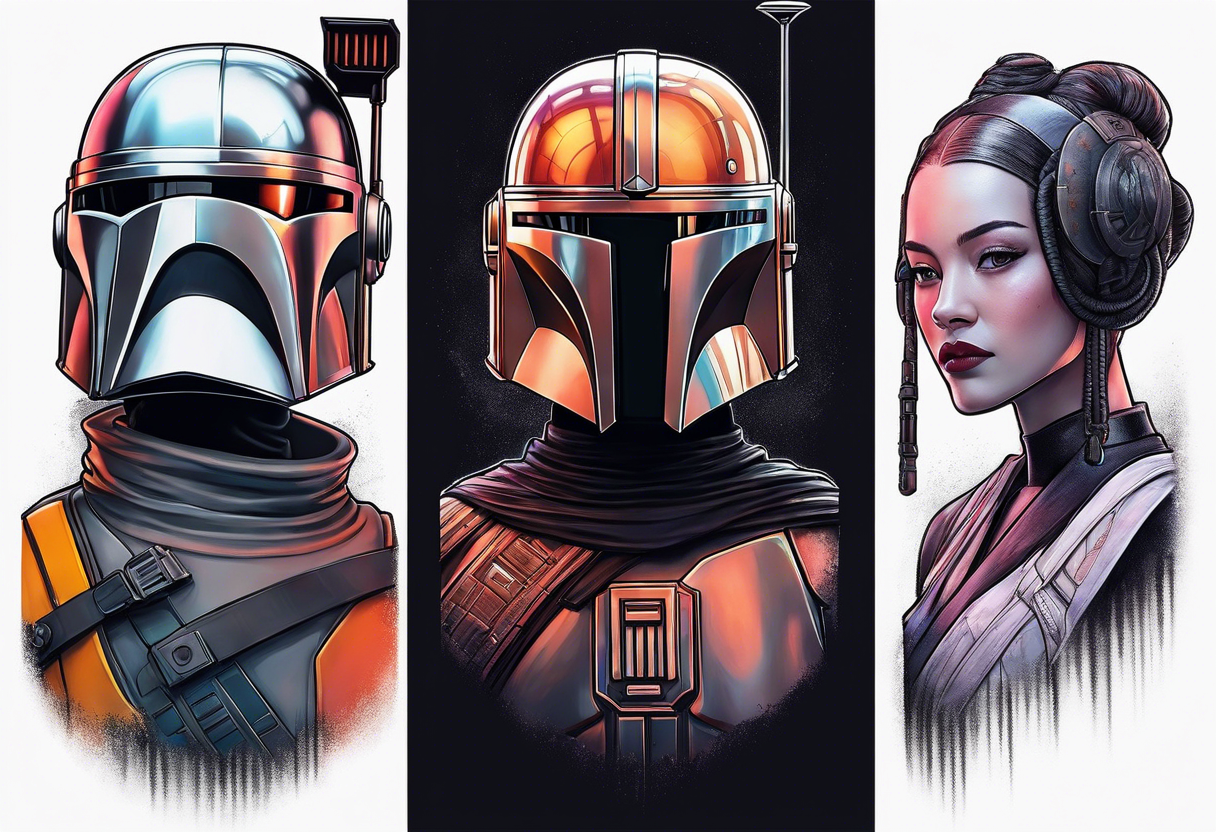 Love, Death & Robots, star wars, mandalorian tattoo idea