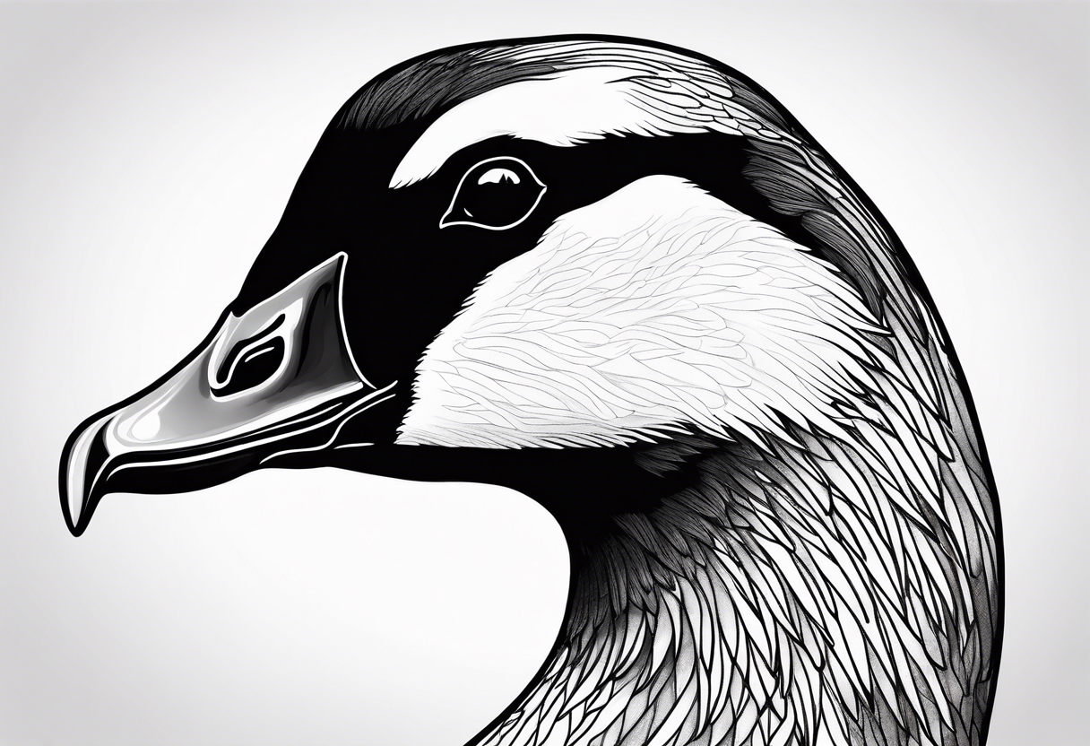 canadian goose mystical Background tattoo idea