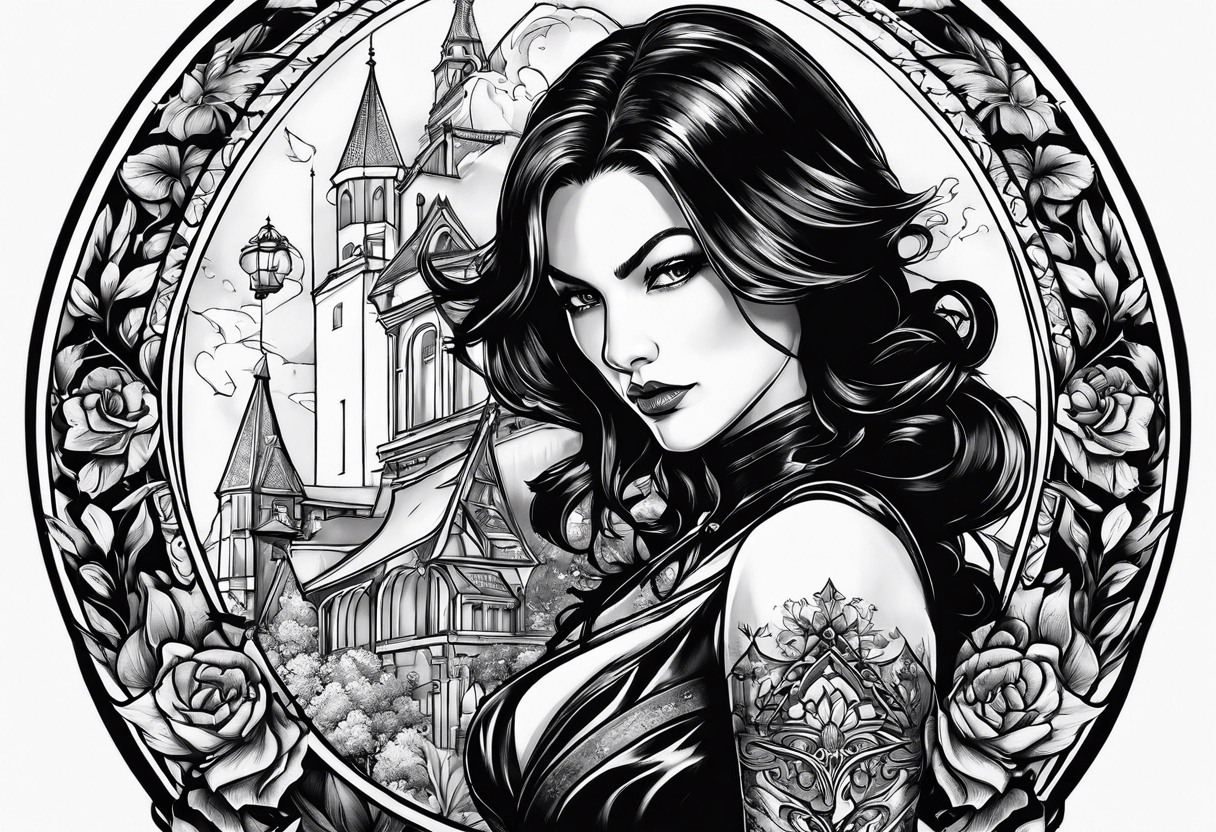 resident evil village lady dimitrescu tattoo idea