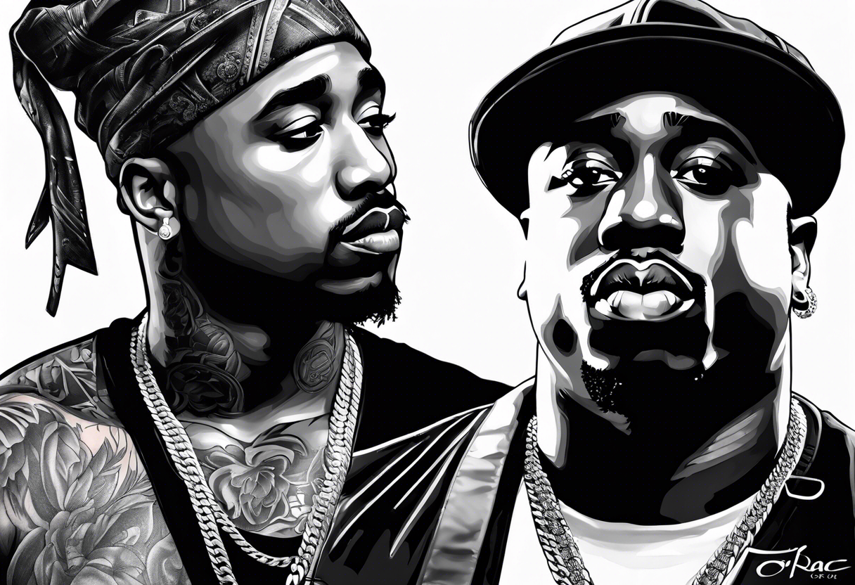 2pac and Notorious B.I.G. tattoo idea