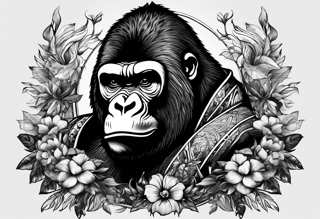 A gorilla, cheetah, rhino, rat tattoo idea