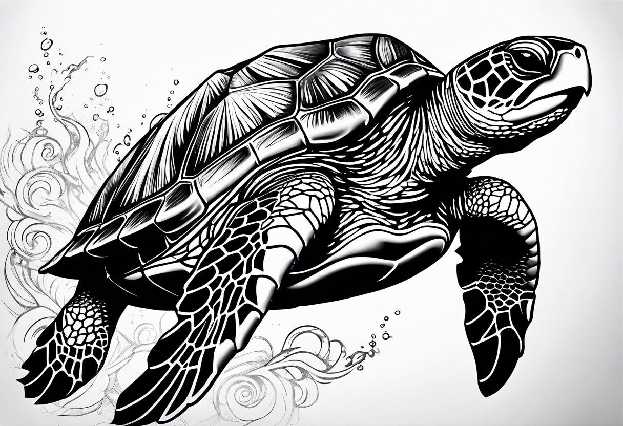 Sea turtle tattoo idea