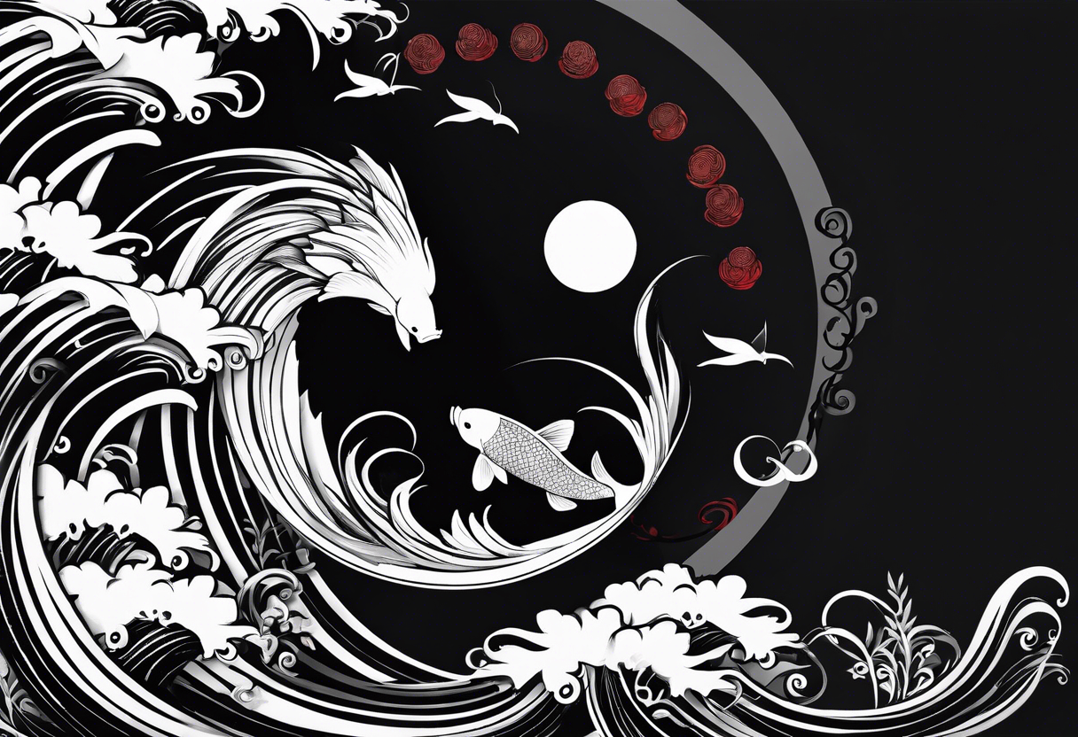 enso and koi tattoo idea