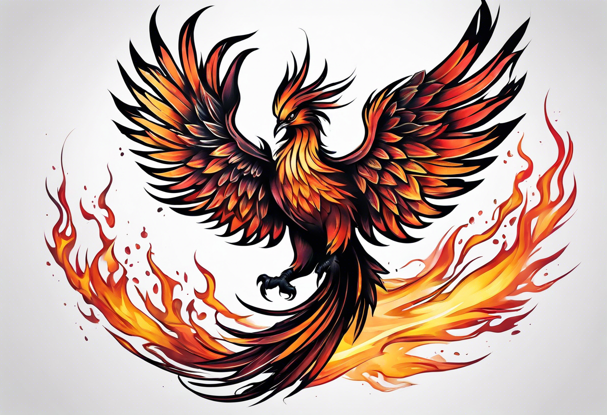 scarred warrior phoenix tattoo idea