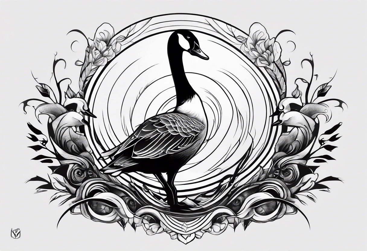 canadian goose angry tattoo idea