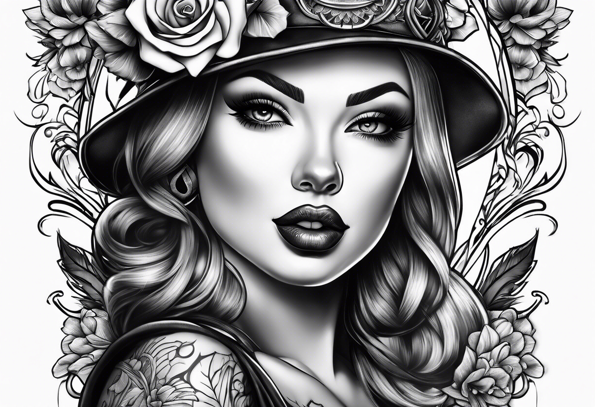 Pinup girl tattoo idea