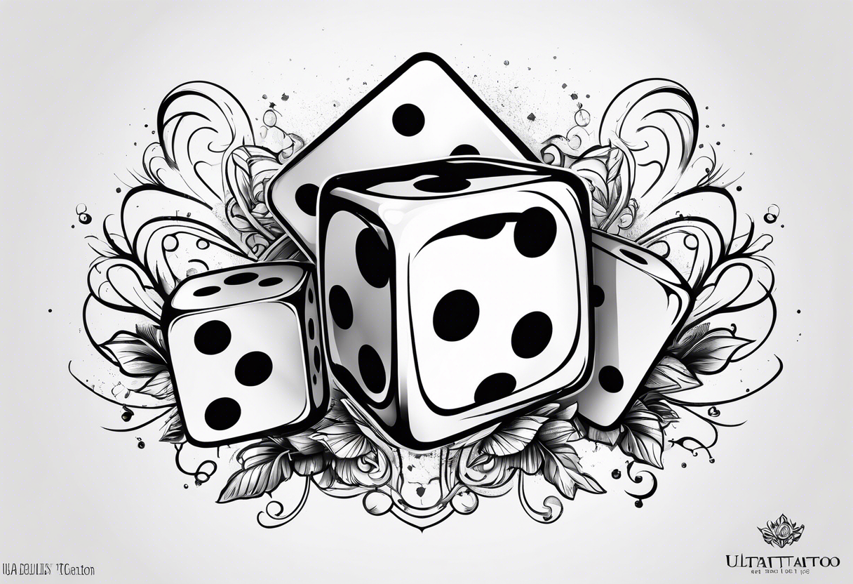 Gambling dice tattoo idea