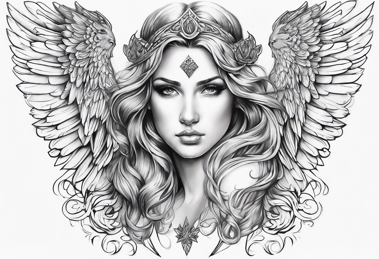 2  guardian angels tattoo idea