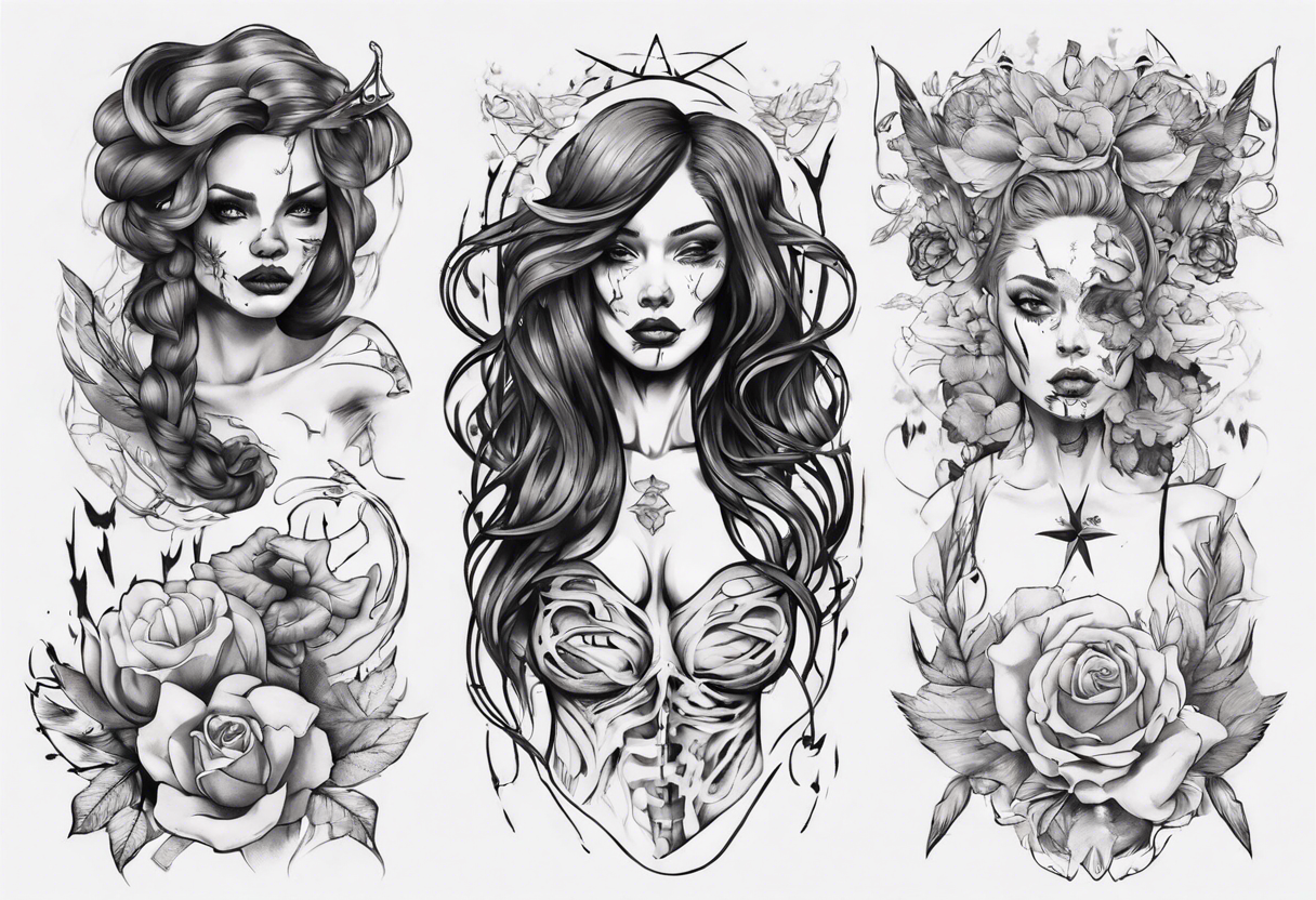 The anatomy of the female human tattoo idea