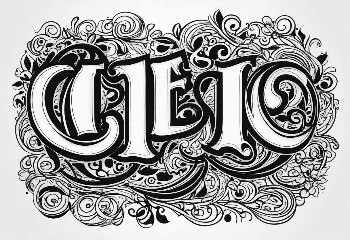 Lee in curly font tattoo idea