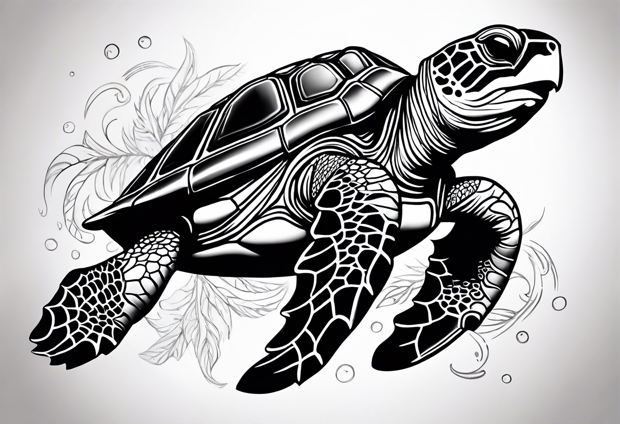 Sea turtle tattoo idea