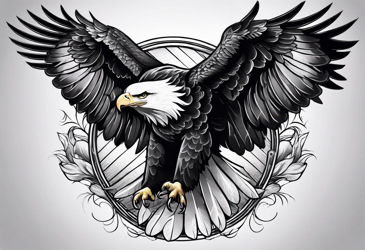 Wing of eagle tattoo idea