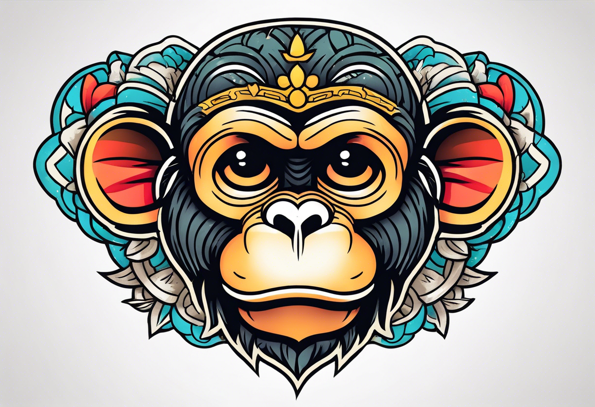 rich monkey tattoo idea