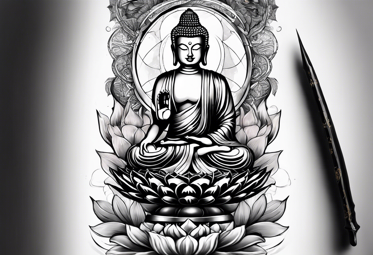 Tattoo uploaded by Marcos • Small buddha with lotus • Tattoodo