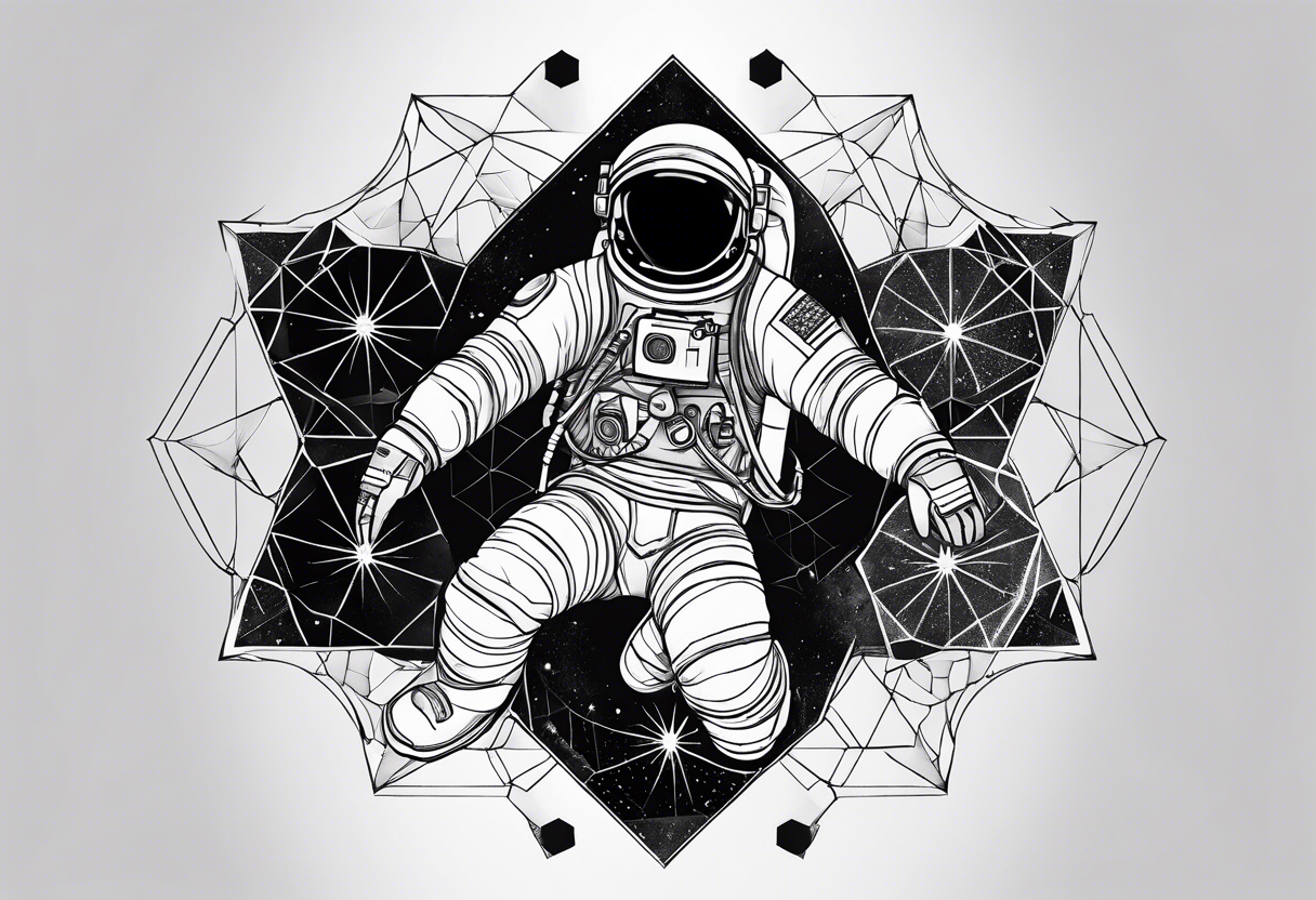 Collection of Minimalist Hand Drawn Astronaut Tattoo 11159077 Vector Art at  Vecteezy