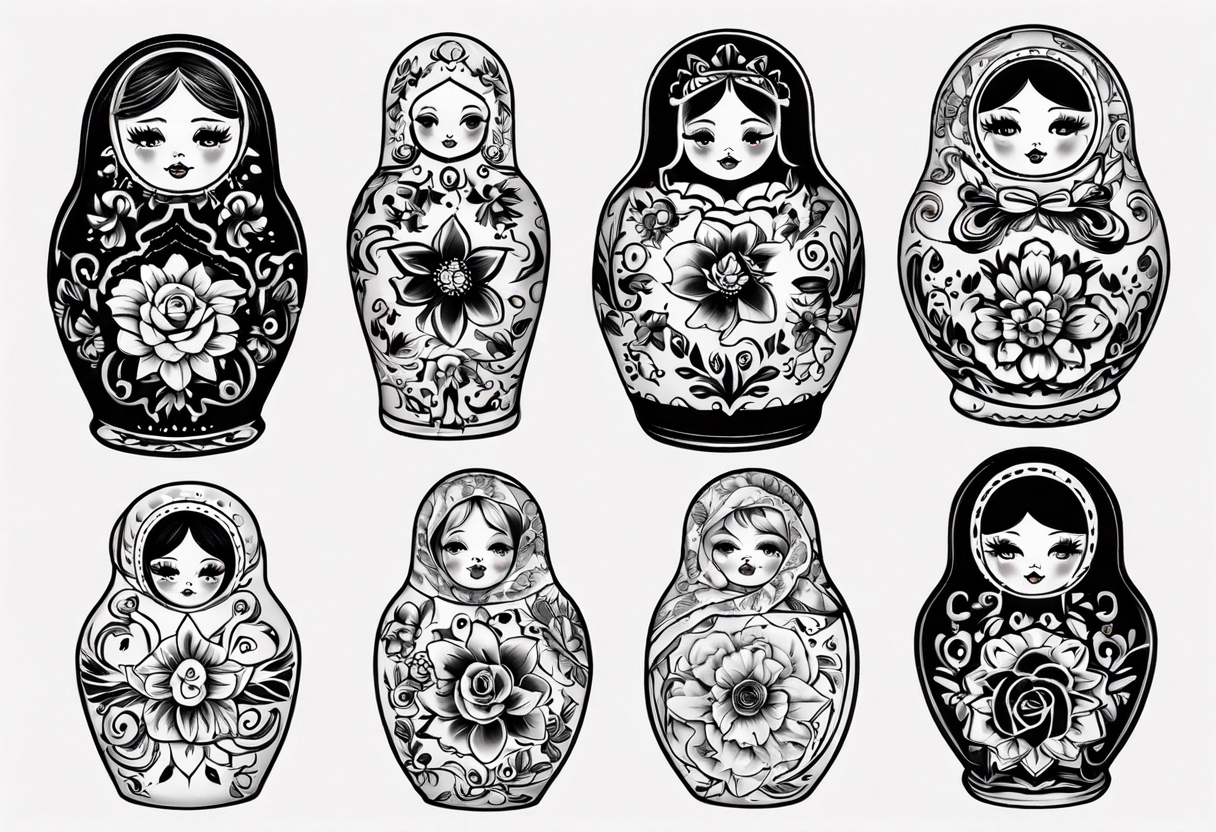 russian dolls tattoo idea