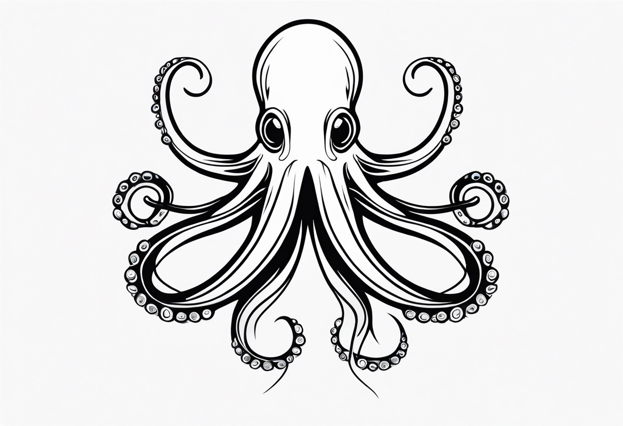 Electric octopus natural tattoo idea