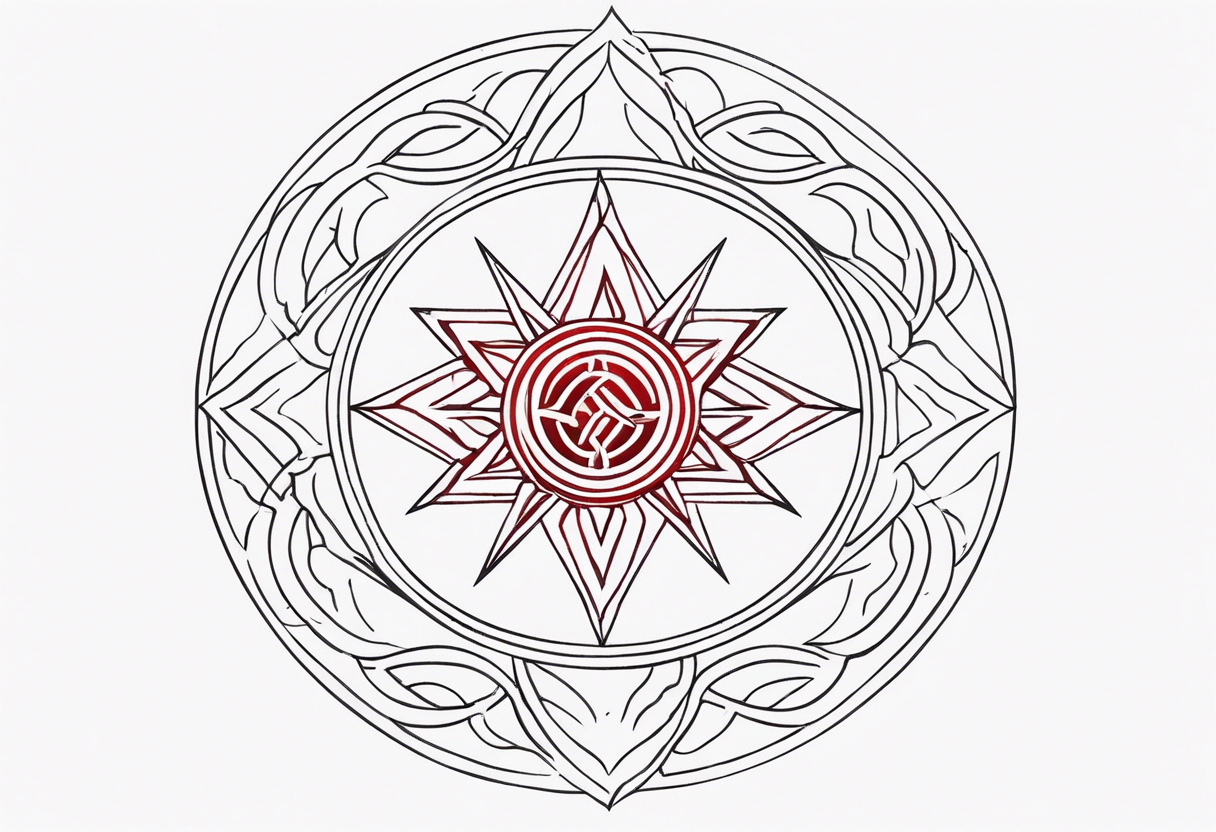 submission, red mark, brand, circular sigil tattoo idea