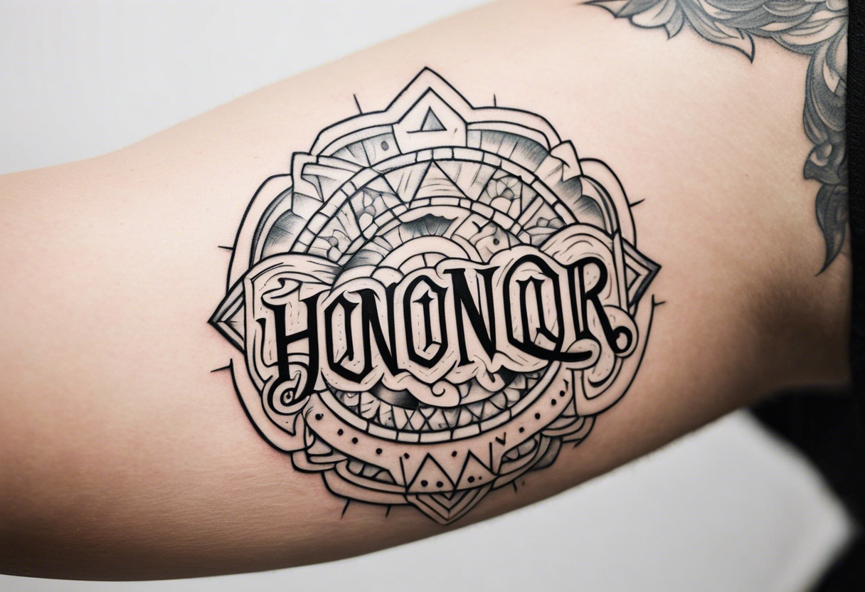 New baby Honor going down arm tattoo idea