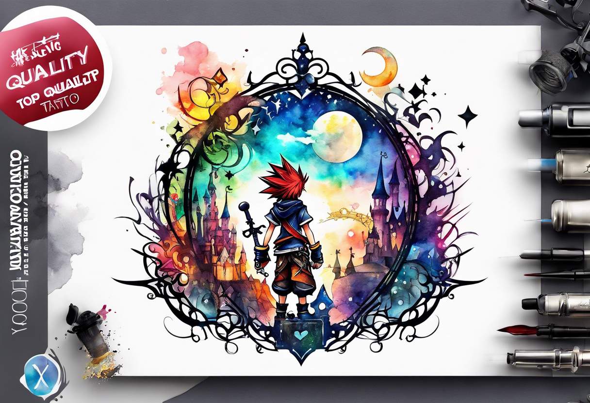 tiny
kingdom hearts
watercolour tattoo idea