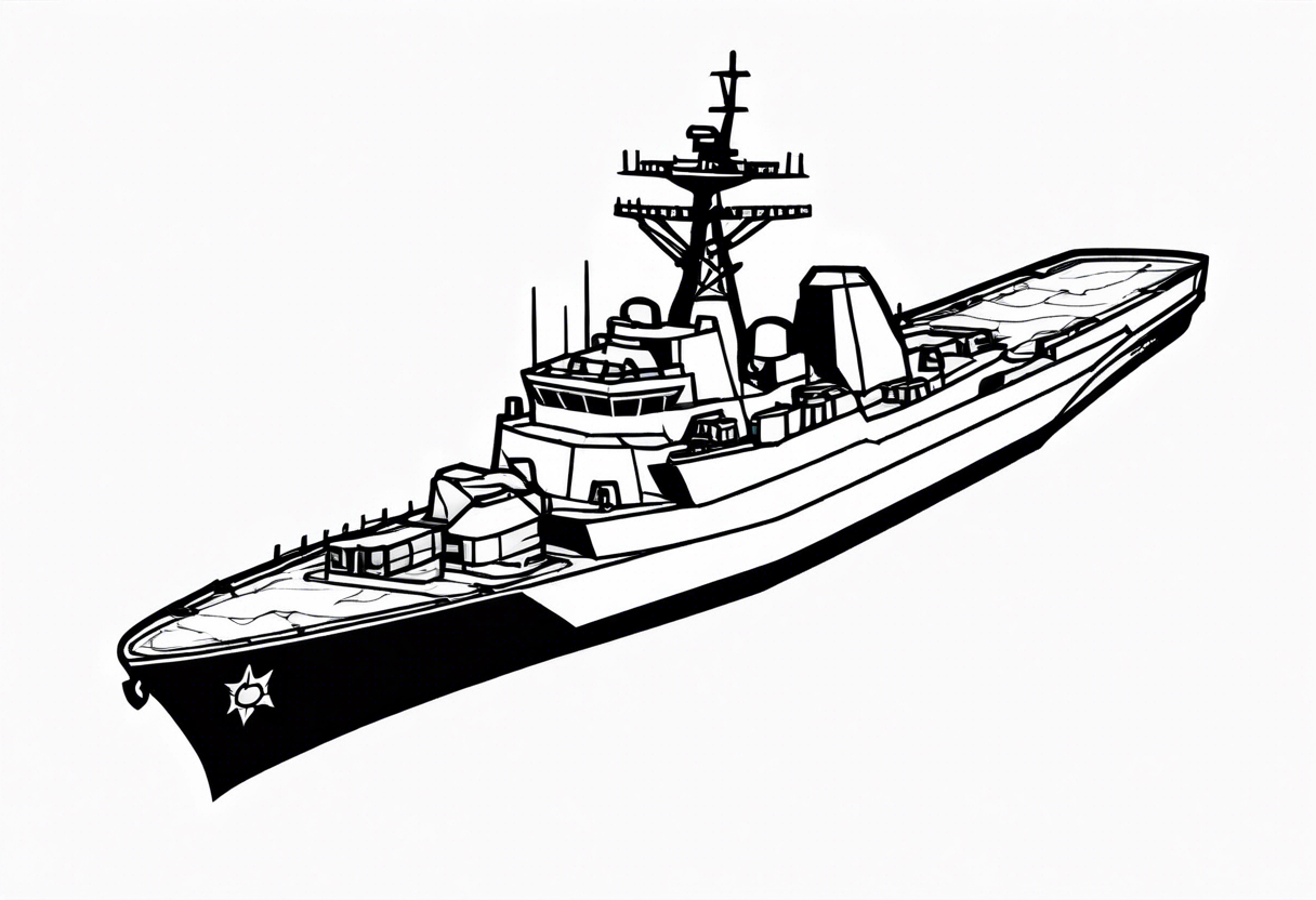 guided missile destroyer no water tattoo idea