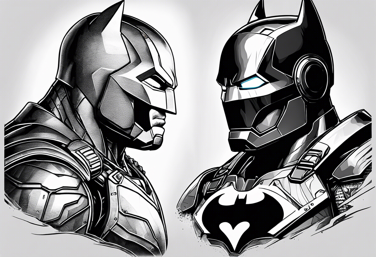 Batman as iron man as the hulk tattoo idea