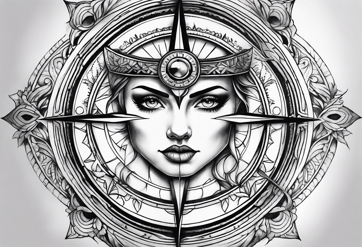 Nordic compass tattoo idea